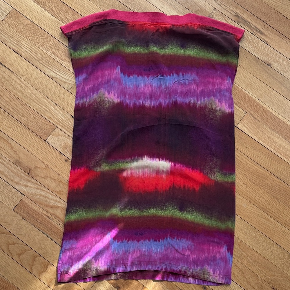 Anthropologie Cluny Multicolor Silk Tie-Dye Dress